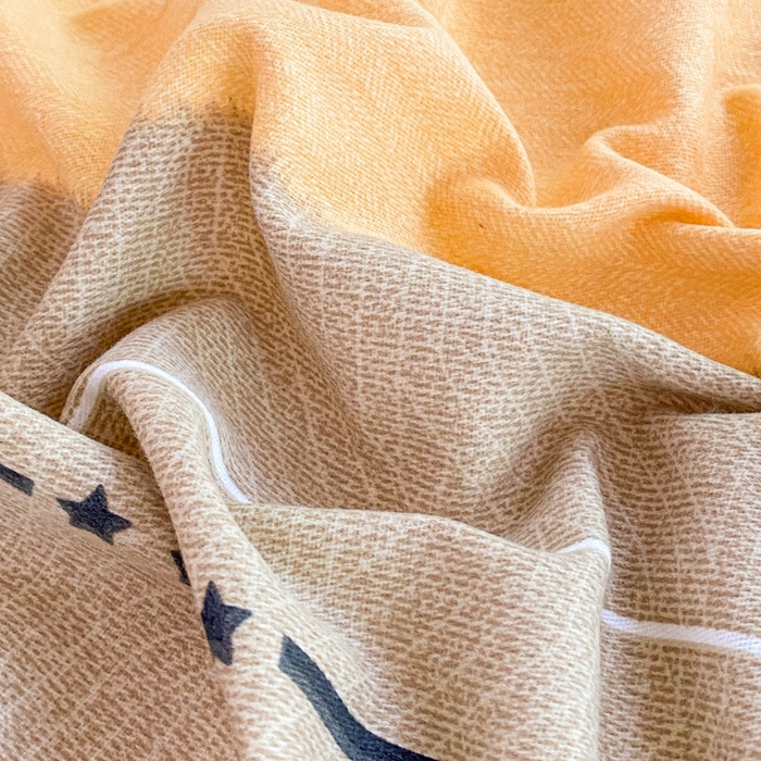 91家纺网 家纺一手货源 找家纺 小叮当家纺仓储工厂店 2025新款（买家秀 不断货）A类全棉纯棉磨毛单床单 床单单件 条纹星星-黄