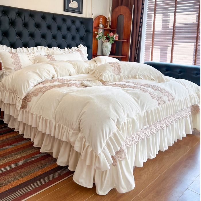 91家纺网 家纺一手货源 找家纺 瑞宝 2025新款宝宝绒床盖四件套-北欧风情（控价 308起） 北欧风情-高级米