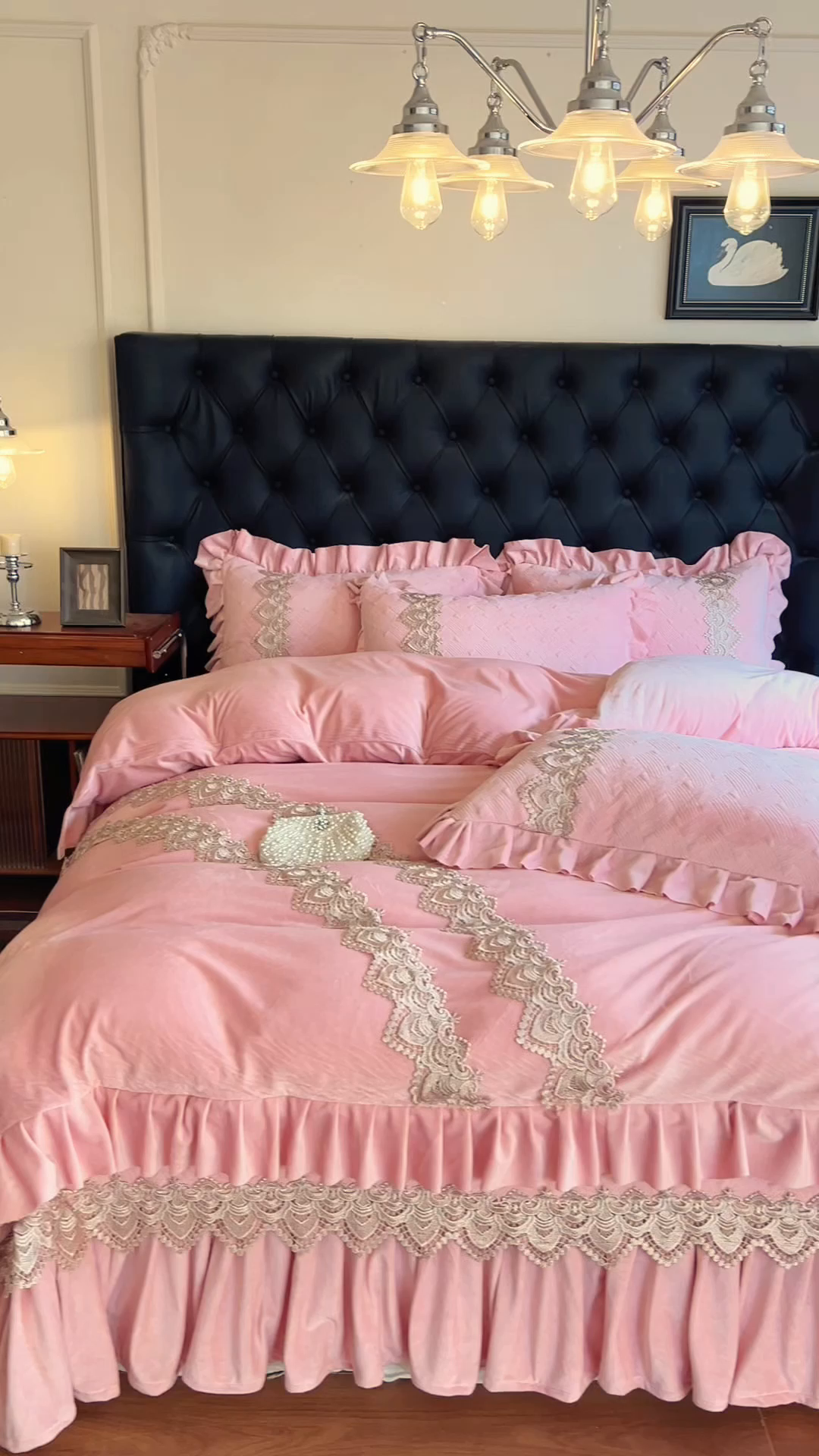 91家纺网 家纺一手货源 找家纺 瑞宝 2025新款宝宝绒床盖四件套-北欧风情（控价 308起） 北欧风情-粉玉