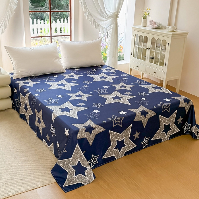 91家纺网 家纺一手货源 找家纺 梵巢家纺 2025新款加厚芦荟棉床单磨毛化纤床单 福星高照