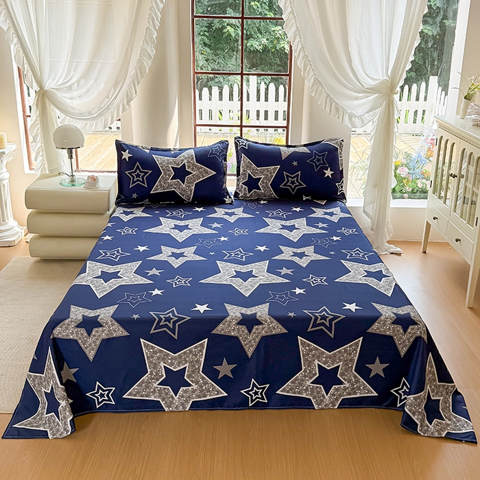 梵巢家纺 2025新款加厚芦荟棉床单磨毛化纤床单 福星高照