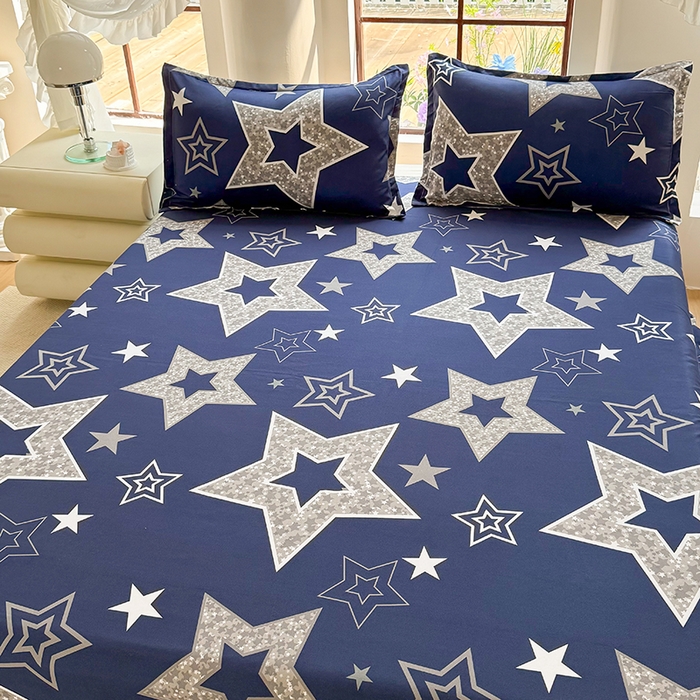 91家纺网 家纺一手货源 找家纺 梵巢家纺 2025新款加厚芦荟棉床单磨毛化纤床单 福星高照