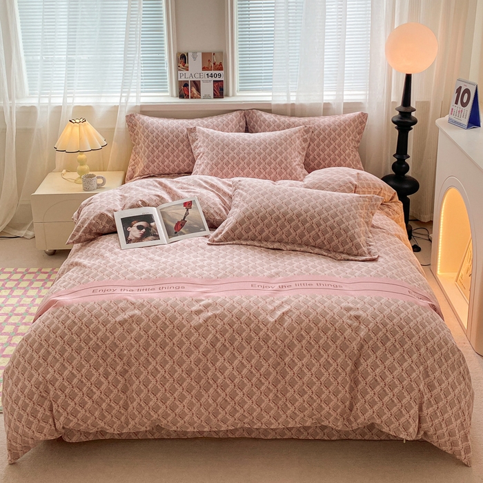 91家纺网 家纺一手货源 找家纺 小叮当家纺仓储工厂店 2025新款（买家秀 不断货）A类全棉纯棉磨毛单被套 被套单件 浪漫甜心