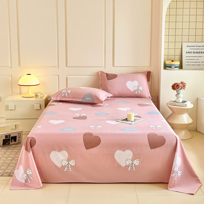 91家纺网 家纺一手货源 找家纺 小叮当家纺仓储工厂店 2025新款（买家秀 不断货）A类全棉纯棉磨毛单被套 被套单件 爱心蝴蝶