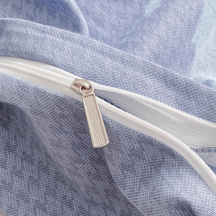 91家纺网 家纺一手货源 找家纺 小叮当家纺仓储工厂店 2025新款（买家秀 不断货）A类全棉纯棉磨毛单被套 被套单件 波纹蓝