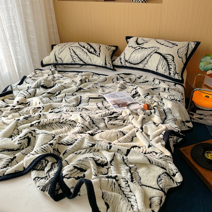 91家纺网 家纺一手货源 找家纺 春光里 2025新款双面阳离子毛毯 春和