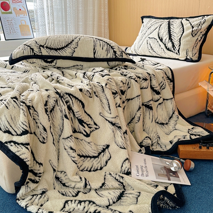 91家纺网 家纺一手货源 找家纺 春光里 2025新款双面阳离子毛毯 春和