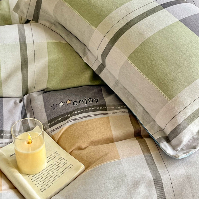 91家纺网 家纺一手货源 找家纺 小叮当家纺仓储工厂店 2025新款（买家秀 不断货）A类全棉纯棉磨毛单被套 被套单件 彩虹格