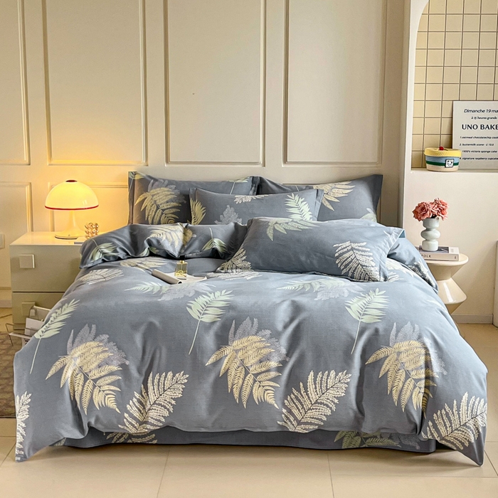 小叮当家纺仓储工厂店 2025新款（买家秀 不断货）A类全棉纯棉磨毛单被套 被套单件 发财叶