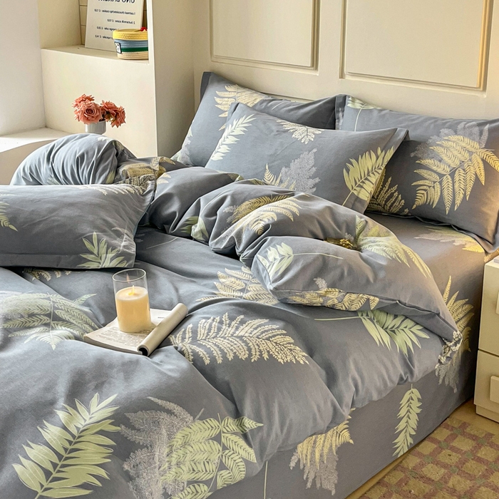 91家纺网 家纺一手货源 找家纺 小叮当家纺仓储工厂店 2025新款（买家秀 不断货）A类全棉纯棉磨毛单被套 被套单件 发财叶