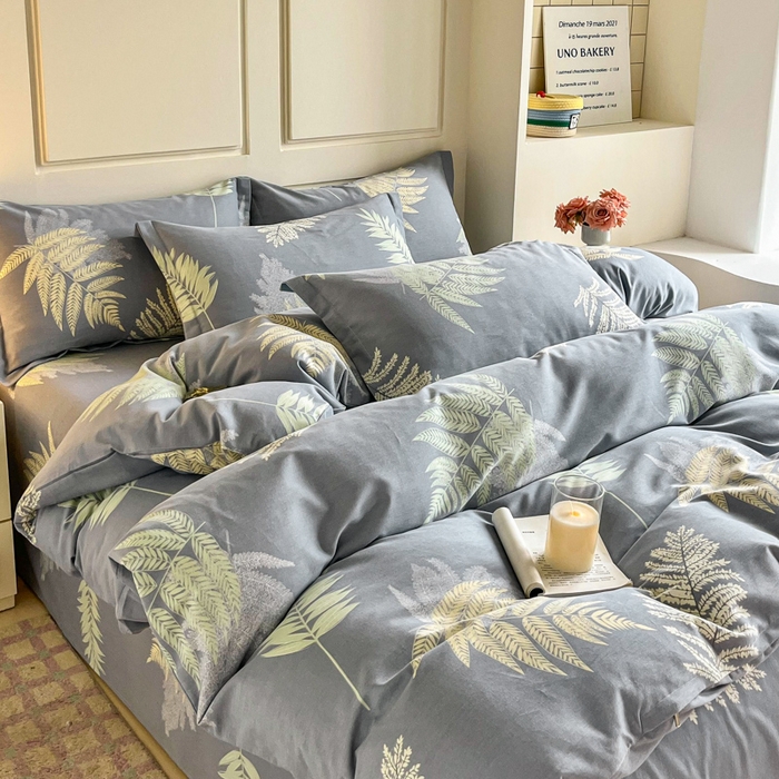 91家纺网 家纺一手货源 找家纺 小叮当家纺仓储工厂店 2025新款（买家秀 不断货）A类全棉纯棉磨毛单被套 被套单件 发财叶