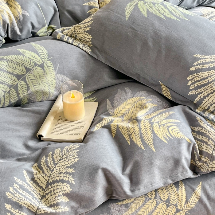 91家纺网 家纺一手货源 找家纺 小叮当家纺仓储工厂店 2025新款（买家秀 不断货）A类全棉纯棉磨毛单被套 被套单件 发财叶