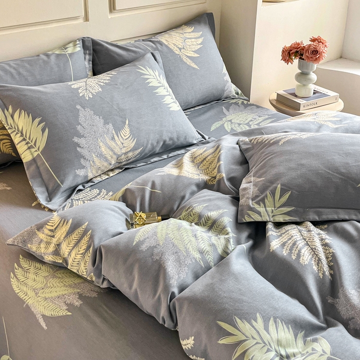 91家纺网 家纺一手货源 找家纺 小叮当家纺仓储工厂店 2025新款（买家秀 不断货）A类全棉纯棉磨毛单被套 被套单件 发财叶