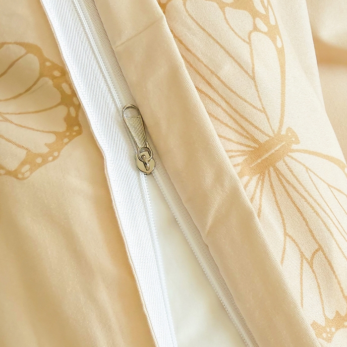 91家纺网 家纺一手货源 找家纺 梵巢家纺 芦荟棉三四件套，床单，被套，枕套化纤四件套 蝶舞飞扬