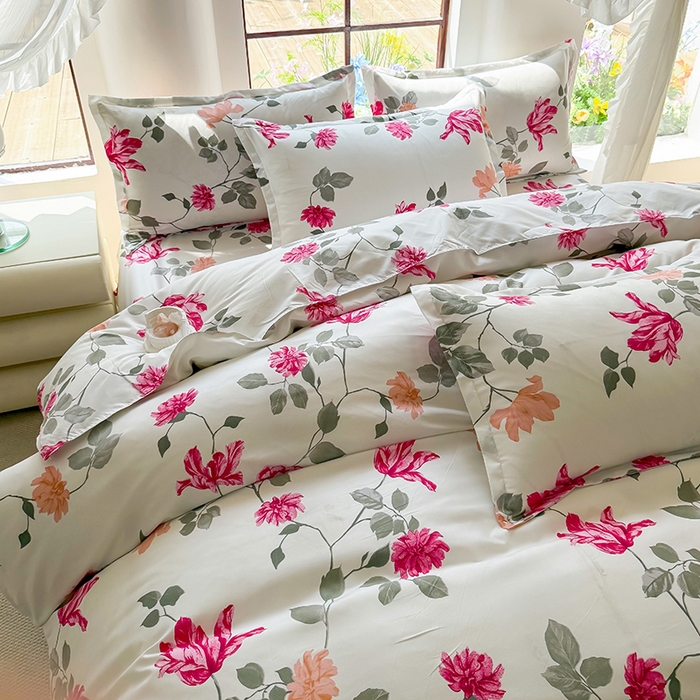 91家纺网 家纺一手货源 找家纺 梵巢家纺 芦荟棉三四件套，床单，被套，枕套化纤四件套 芳菲