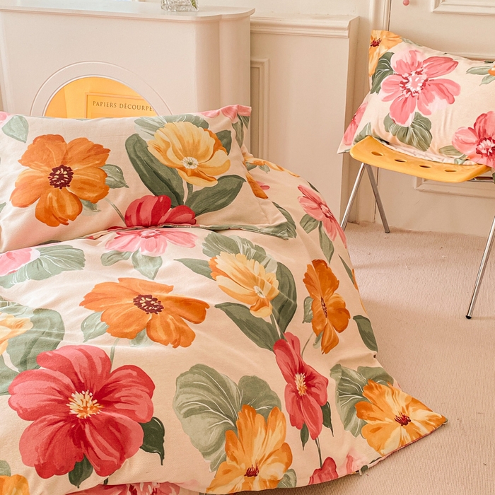 91家纺网 家纺一手货源 找家纺 小叮当家纺仓储工厂店 2025新款（买家秀 不断货）A类全棉纯棉磨毛单被套 被套单件 浪漫花语