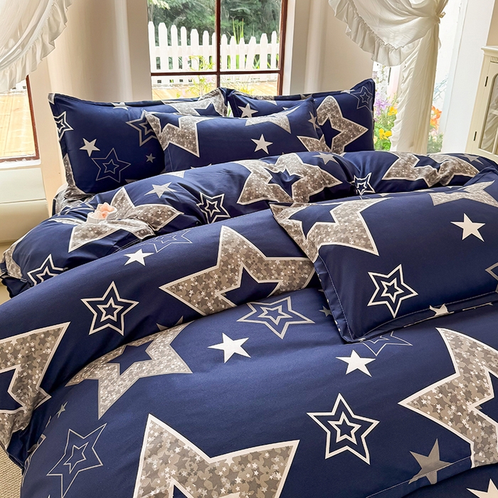 91家纺网 家纺一手货源 找家纺 梵巢家纺 芦荟棉三四件套，床单，被套，枕套化纤四件套 福星高照