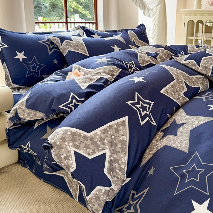 91家纺网 家纺一手货源 找家纺 梵巢家纺 芦荟棉三四件套，床单，被套，枕套化纤四件套 福星高照