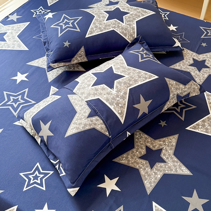 91家纺网 家纺一手货源 找家纺 梵巢家纺 芦荟棉三四件套，床单，被套，枕套化纤四件套 福星高照