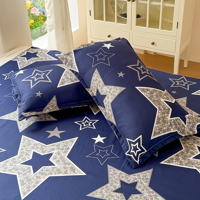 91家纺网 家纺一手货源 找家纺 梵巢家纺 芦荟棉三四件套，床单，被套，枕套化纤四件套 福星高照