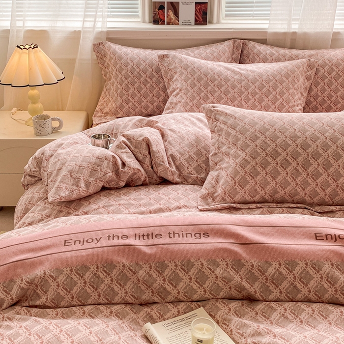 91家纺网 家纺一手货源 找家纺 小叮当家纺仓储工厂店 2025新款（买家秀 不断货）A类全棉纯棉磨毛单被套 被套单件 浪漫甜心