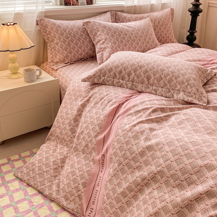 91家纺网 家纺一手货源 找家纺 小叮当家纺仓储工厂店 2025新款（买家秀 不断货）A类全棉纯棉磨毛单被套 被套单件 浪漫甜心