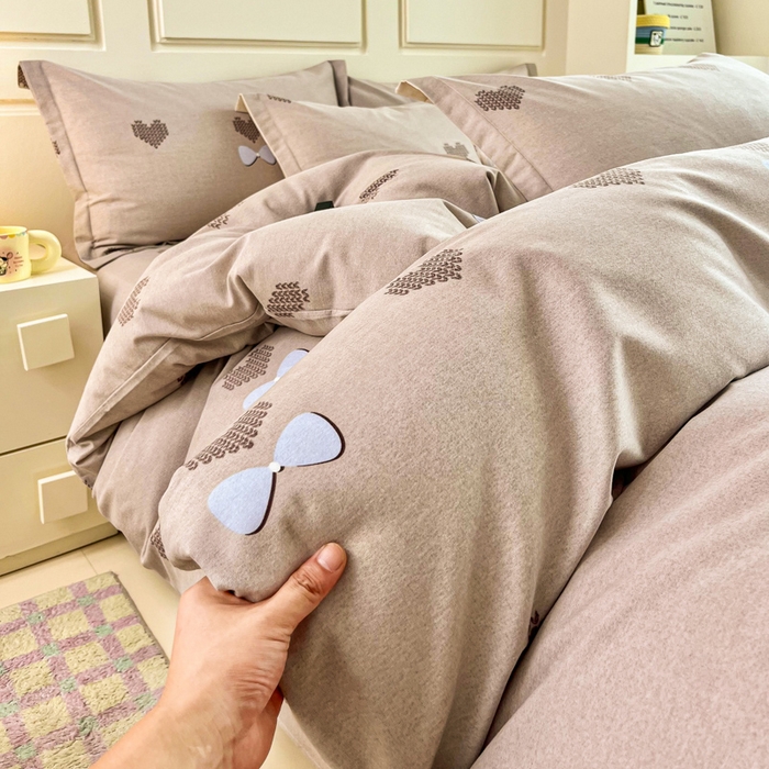 91家纺网 家纺一手货源 找家纺 小叮当家纺仓储工厂店 2025新款（买家秀 不断货）A类全棉纯棉磨毛单被套 被套单件 乐高爱心