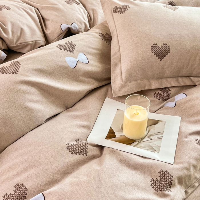 91家纺网 家纺一手货源 找家纺 小叮当家纺仓储工厂店 2025新款（买家秀 不断货）A类全棉纯棉磨毛单被套 被套单件 乐高爱心