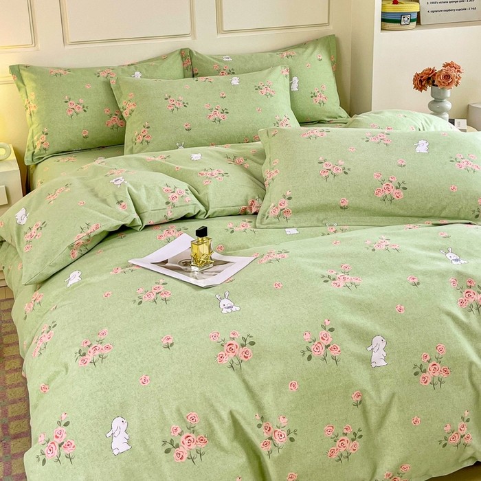 91家纺网 家纺一手货源 找家纺 小叮当家纺仓储工厂店 2025新款（买家秀 不断货）A类全棉纯棉磨毛单被套 被套单件 玫瑰花园