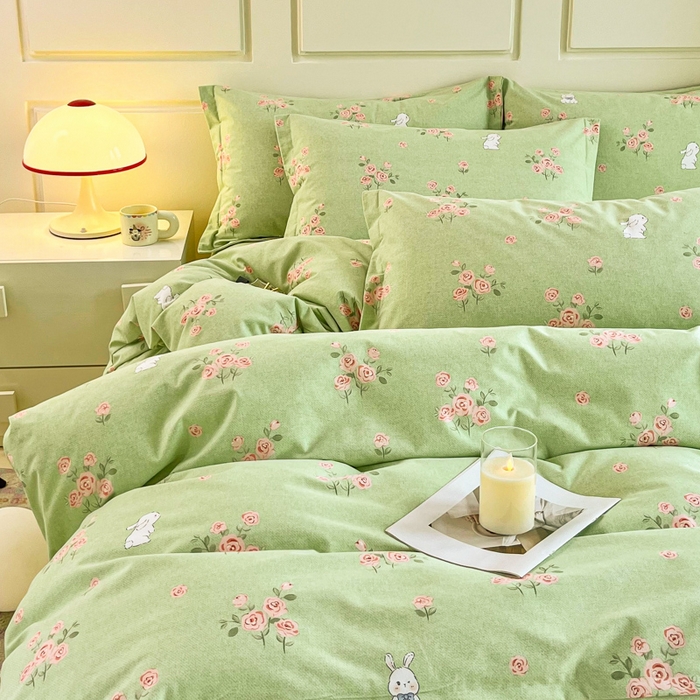 91家纺网 家纺一手货源 找家纺 小叮当家纺仓储工厂店 2025新款（买家秀 不断货）A类全棉纯棉磨毛单被套 被套单件 玫瑰花园