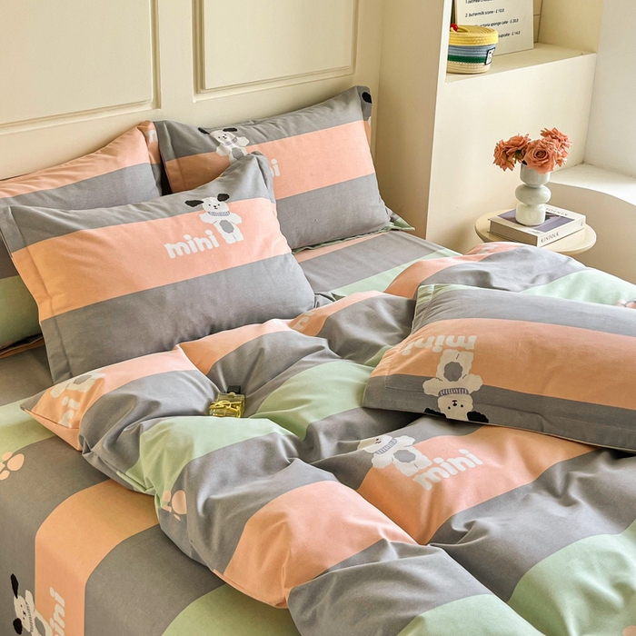 91家纺网 家纺一手货源 找家纺 小叮当家纺仓储工厂店 2025新款（买家秀 不断货）A类全棉纯棉磨毛单被套 被套单件 迷你狗