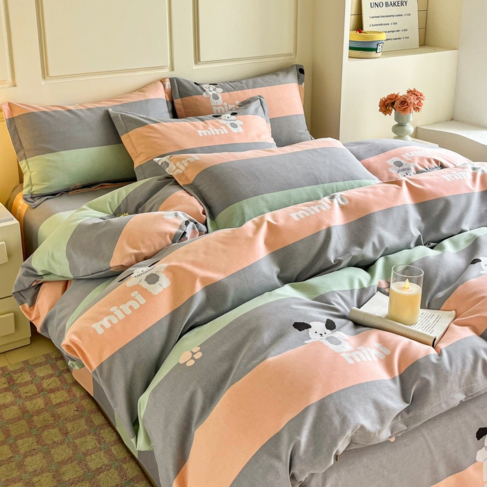 91家纺网 家纺一手货源 找家纺 小叮当家纺仓储工厂店 2025新款（买家秀 不断货）A类全棉纯棉磨毛单被套 被套单件 迷你狗