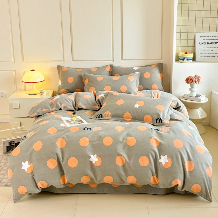 小叮当家纺仓储工厂店 2025新款（买家秀 不断货）A类全棉纯棉磨毛单被套 被套单件 圈圈圆圆