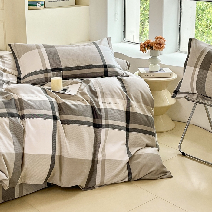 91家纺网 家纺一手货源 找家纺 小叮当家纺仓储工厂店 2025新款（买家秀 不断货）A类全棉纯棉磨毛单被套 被套单件 线条格