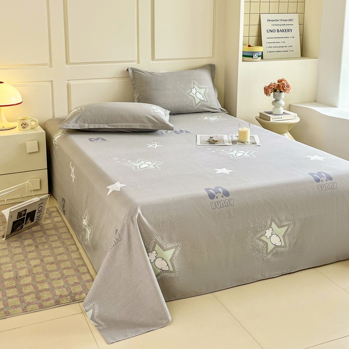 91家纺网 家纺一手货源 找家纺 小叮当家纺仓储工厂店 2025新款（买家秀 不断货）A类全棉纯棉磨毛单被套 被套单件 幸运星