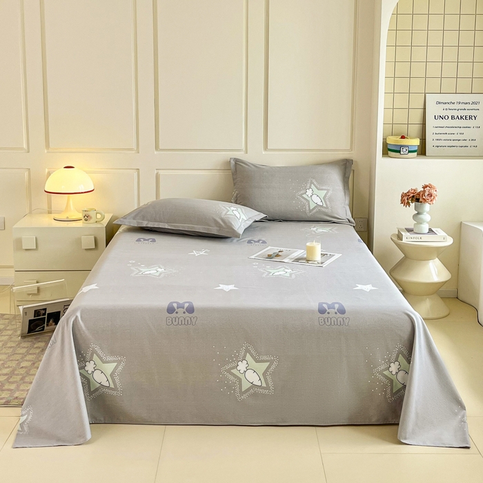 91家纺网 家纺一手货源 找家纺 小叮当家纺仓储工厂店 2025新款（买家秀 不断货）A类全棉纯棉磨毛单被套 被套单件 幸运星