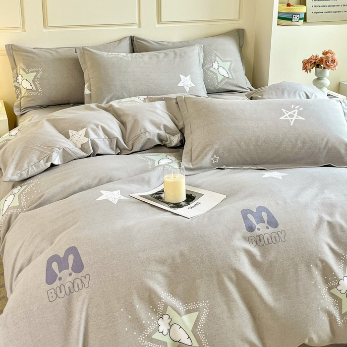 91家纺网 家纺一手货源 找家纺 小叮当家纺仓储工厂店 2025新款（买家秀 不断货）A类全棉纯棉磨毛单被套 被套单件 幸运星