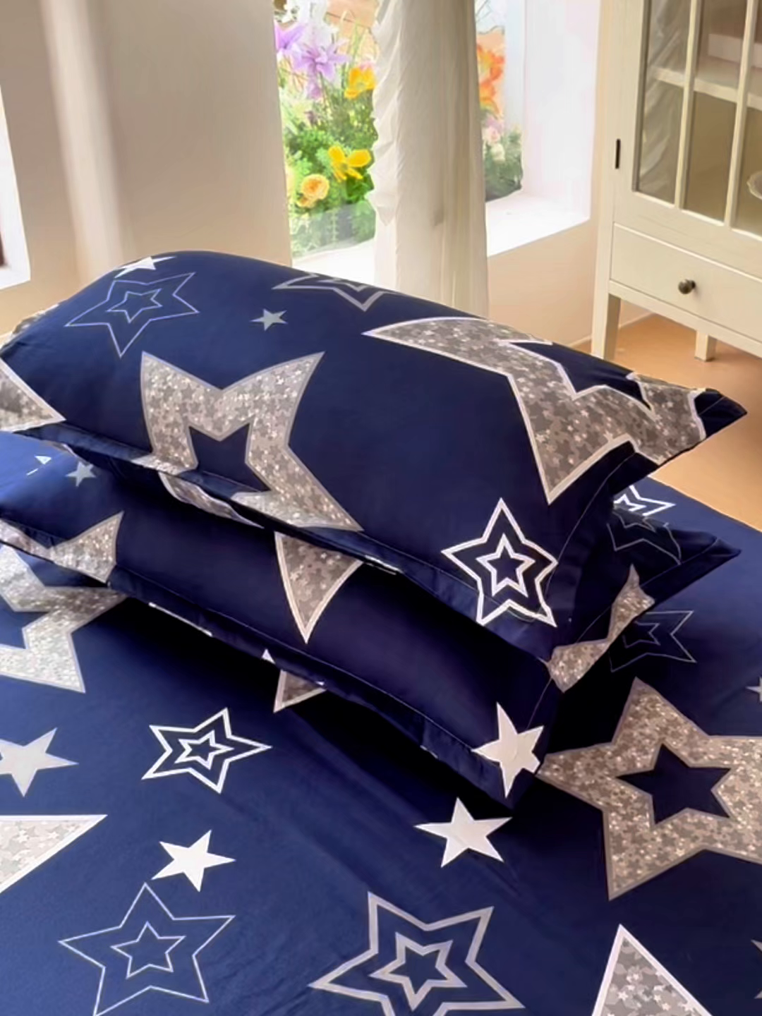 91家纺网 家纺一手货源 找家纺 梵巢 家纺芦荟棉枕套磨毛化纤枕套48*74cm 福星高照