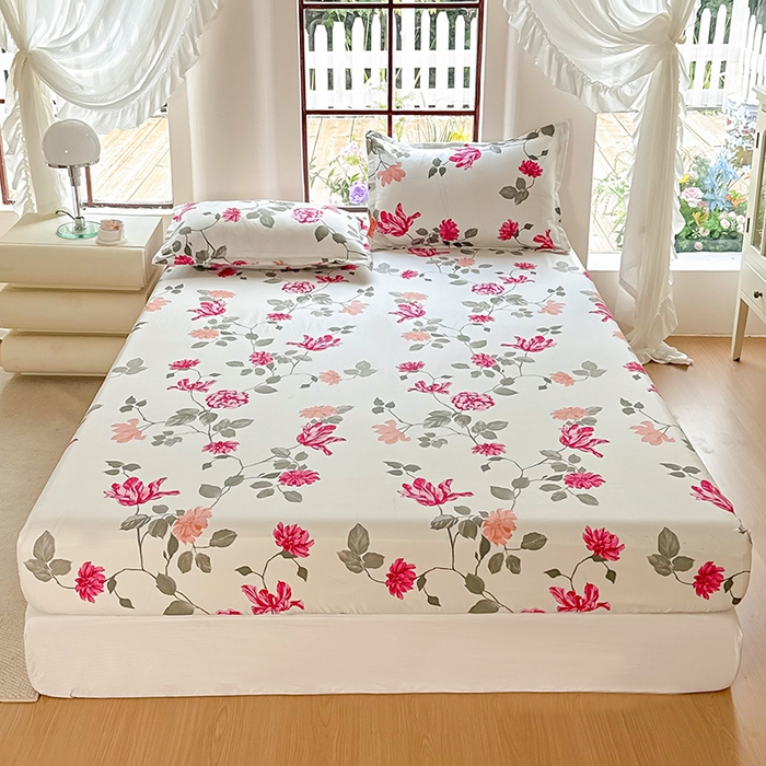 91家纺网 家纺一手货源 找家纺 亿佳人 芦荟棉床笠，外贸跨境单床笠磨毛床笠印花床笠 芳菲