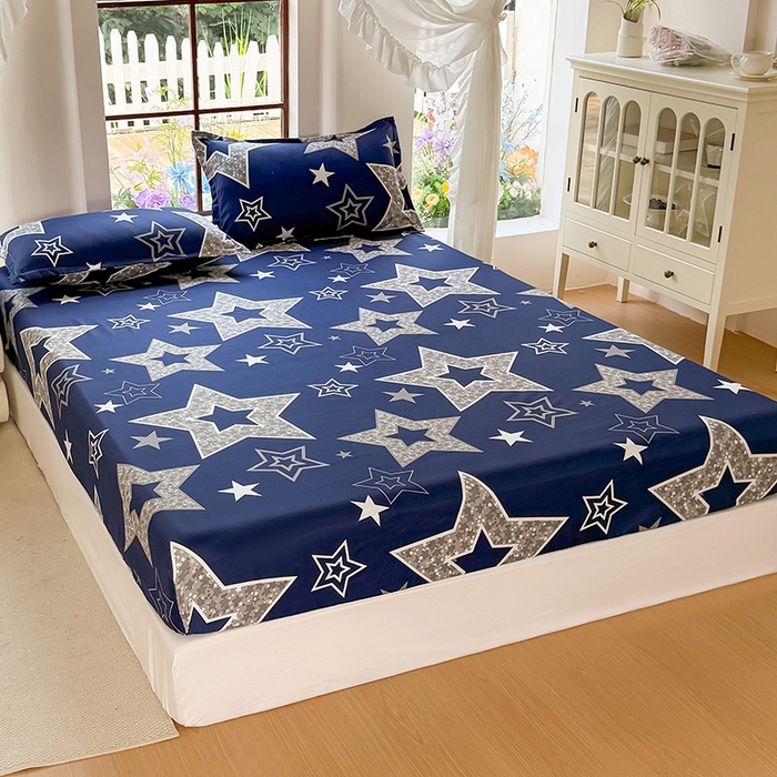 91家纺网 家纺一手货源 找家纺 亿佳人 芦荟棉床笠，外贸跨境单床笠磨毛床笠印花床笠 福星高照