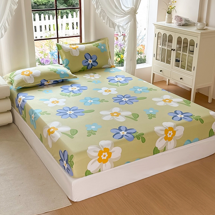 91家纺网 家纺一手货源 找家纺 亿佳人 芦荟棉床笠，外贸跨境单床笠磨毛床笠印花床笠 秘密花园