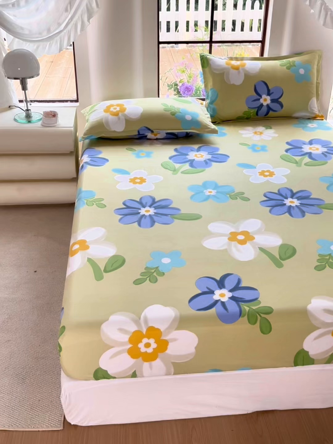 91家纺网 家纺一手货源 找家纺 亿佳人 芦荟棉床笠，外贸跨境单床笠磨毛床笠印花床笠 秘密花园