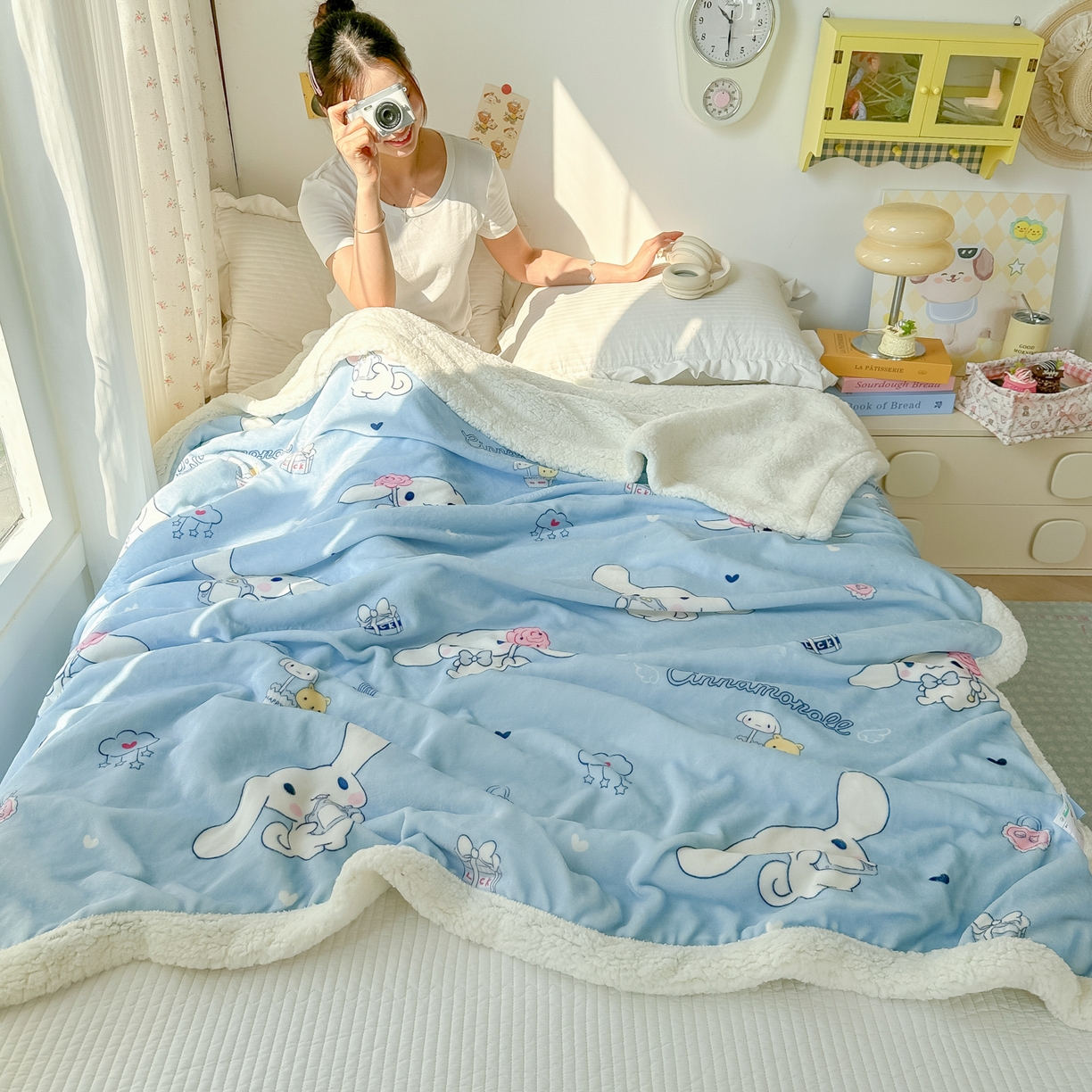 91家纺网 家纺一手货源 找家纺 （总）韩巢家纺 2025秋冬新款A类牛奶绒羊羔绒多功能毛毯毯子