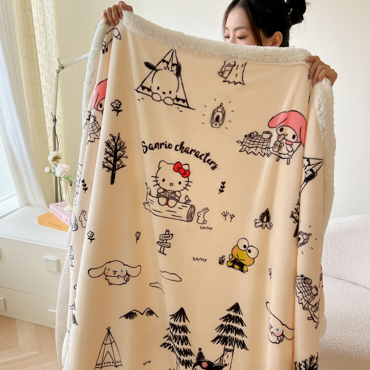 91家纺网 家纺一手货源 找家纺 （总）韩巢家纺 2025秋冬新款A类牛奶绒羊羔绒多功能毛毯毯子