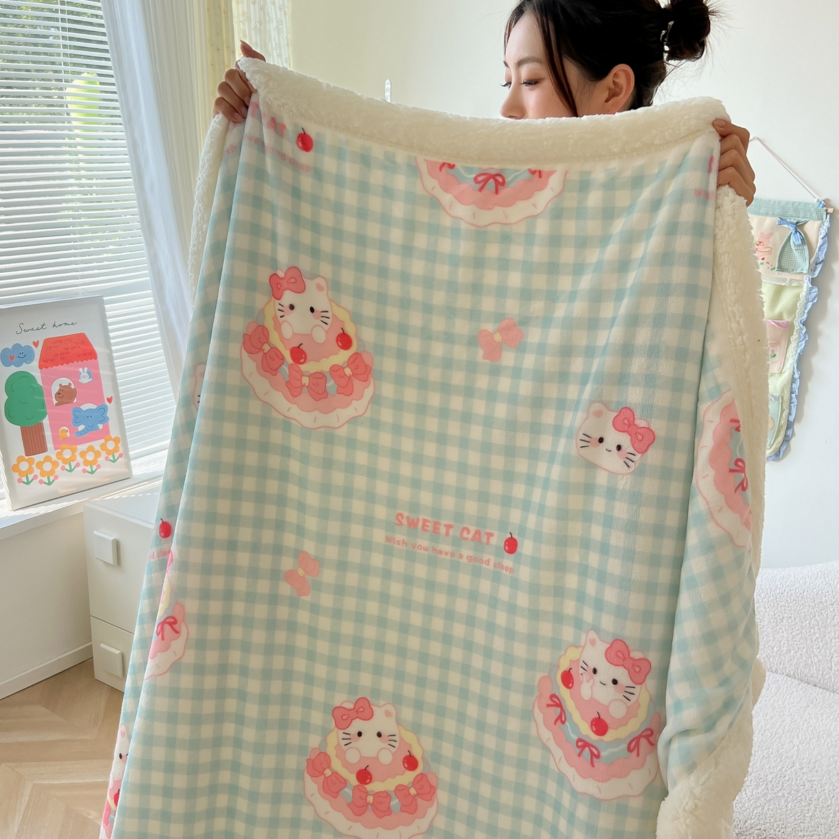 91家纺网 家纺一手货源 找家纺 （总）韩巢家纺 2025秋冬新款A类牛奶绒羊羔绒多功能毛毯毯子