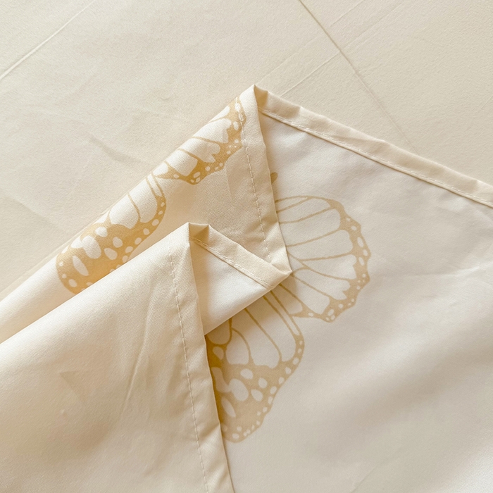 91家纺网 家纺一手货源 找家纺 亿佳人 2025新款加厚芦荟棉床单磨毛化纤床单 蝶舞飞扬