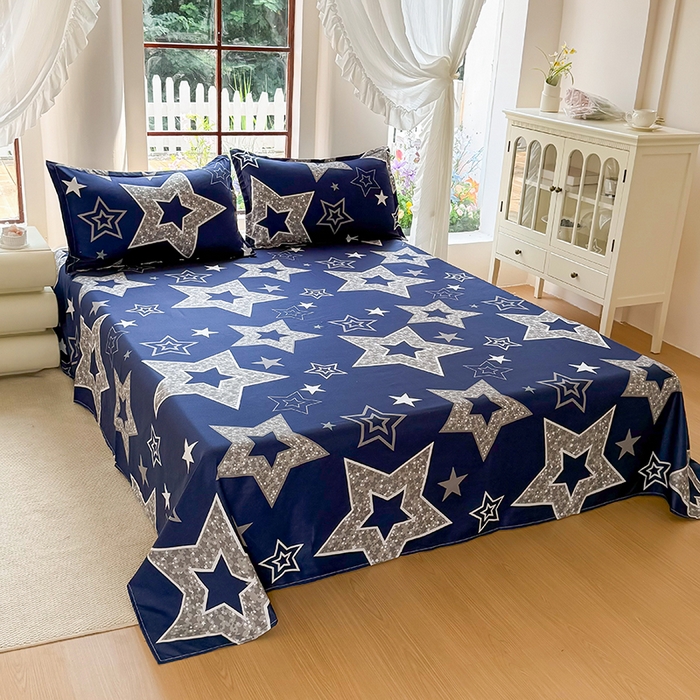 91家纺网 家纺一手货源 找家纺 亿佳人 2025新款加厚芦荟棉床单磨毛化纤床单 福星高照