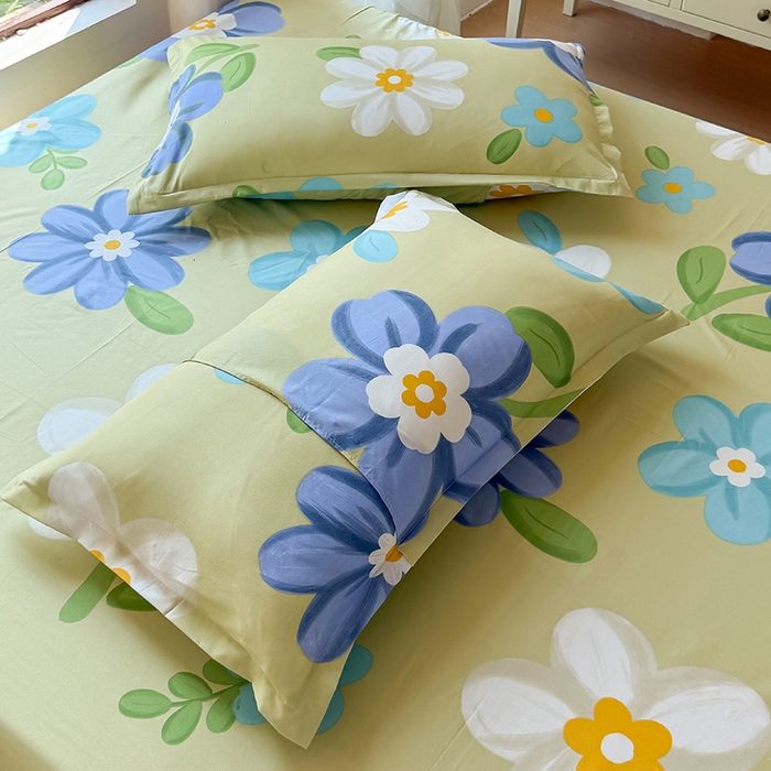 91家纺网 家纺一手货源 找家纺 亿佳人 2025新款加厚芦荟棉床单磨毛化纤床单 秘密花园