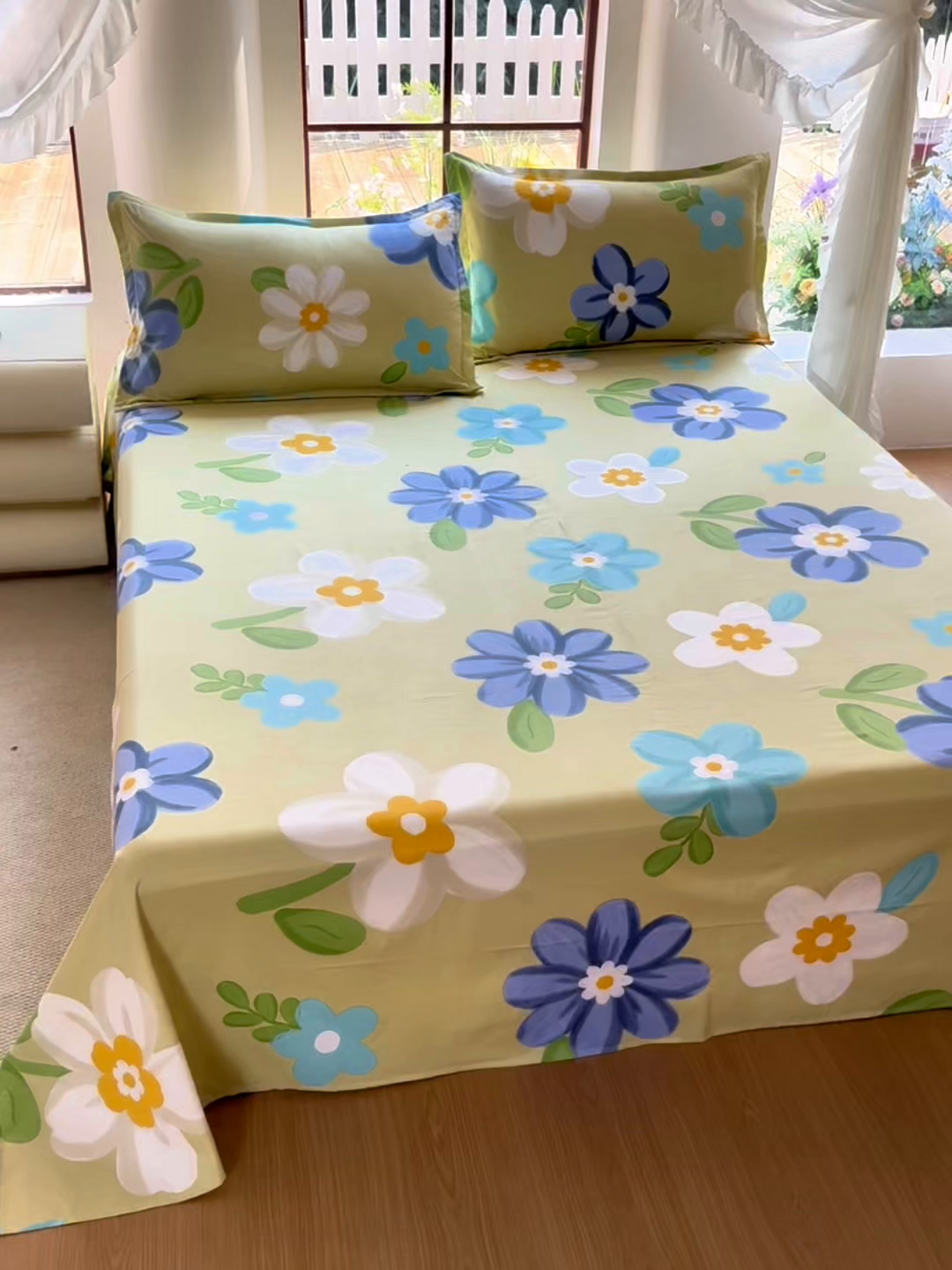 91家纺网 家纺一手货源 找家纺 亿佳人 2025新款加厚芦荟棉床单磨毛化纤床单 秘密花园