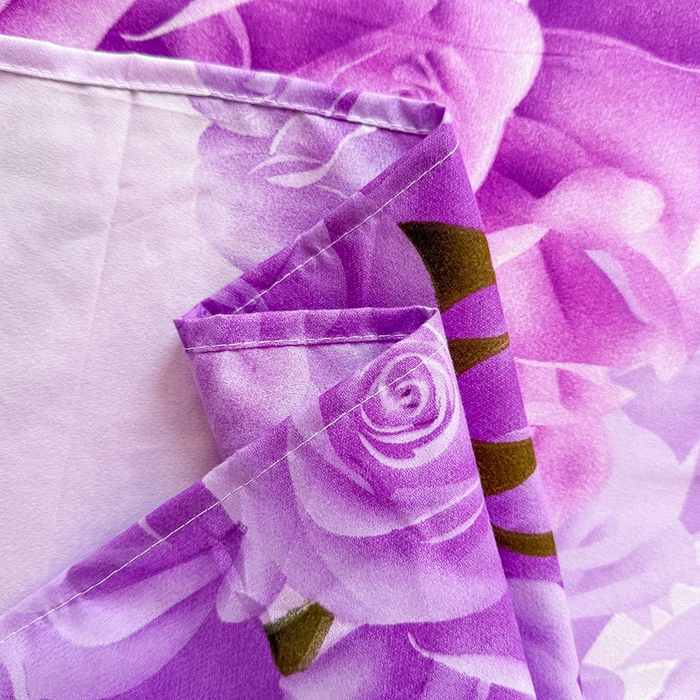 91家纺网 家纺一手货源 找家纺 亿佳人 2025新款加厚芦荟棉床单磨毛化纤床单 紫气东来